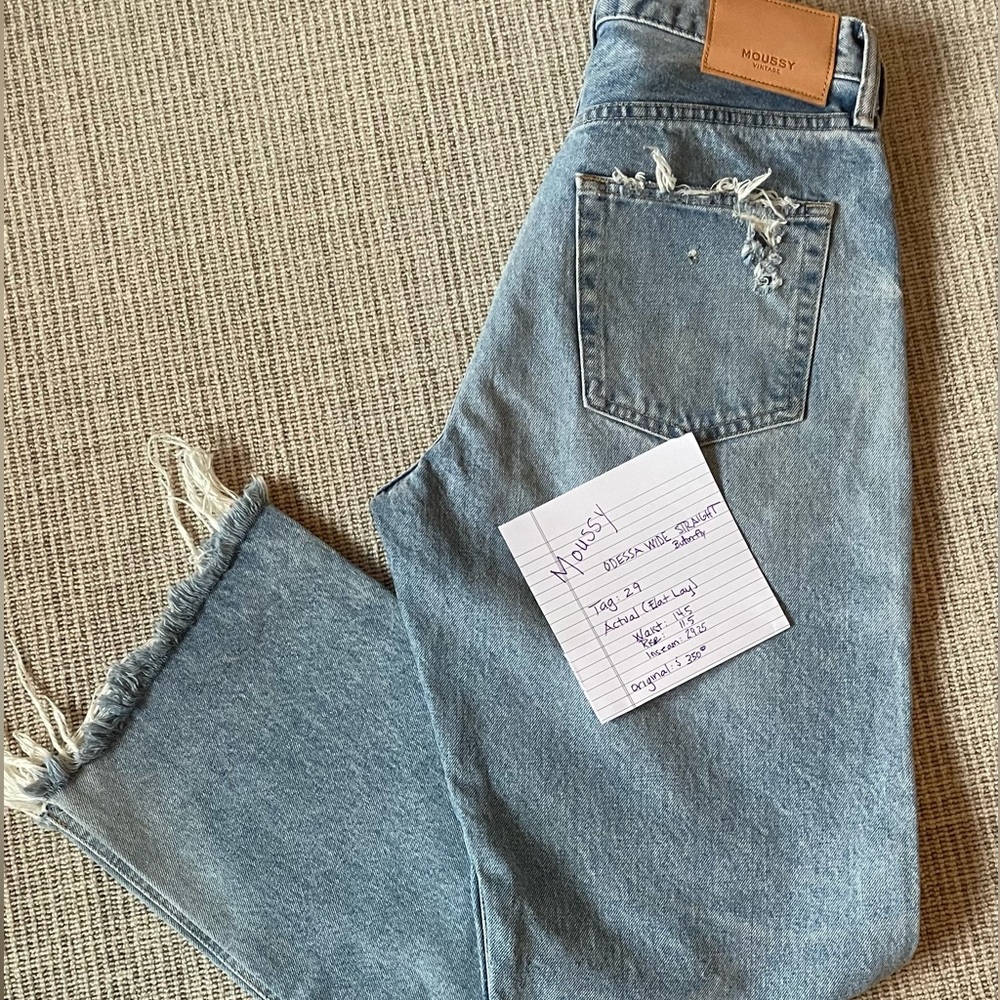 COPY - MOUSSY VINTAGE - Odessa Wide Straight Button Fly Denim